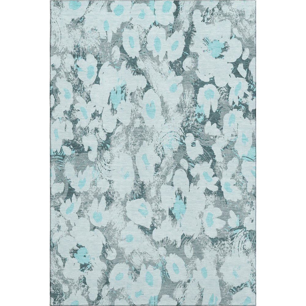 Premium Machine Washable Mayfield  Teal 8' x 10' Rug