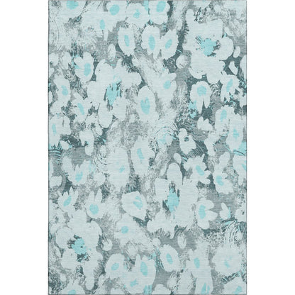 Premium Machine Washable Mayfield  Teal 8' x 10' Rug