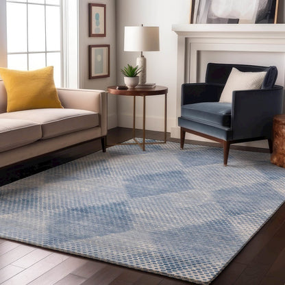 Premium Machine Washable Mayfield  Blue 8' x 10' Rug