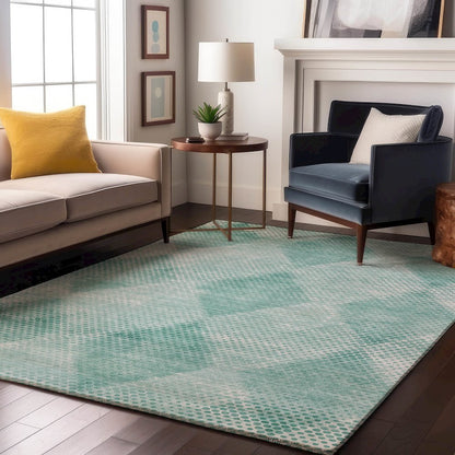 Premium Machine Washable Mayfield  Teal 8' x 10' Rug