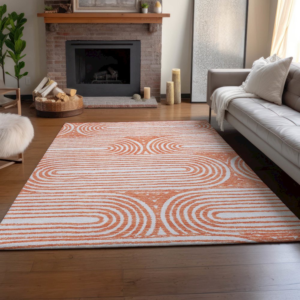 Premium Machine Washable Mayfield  Salmon 8' x 10' Rug