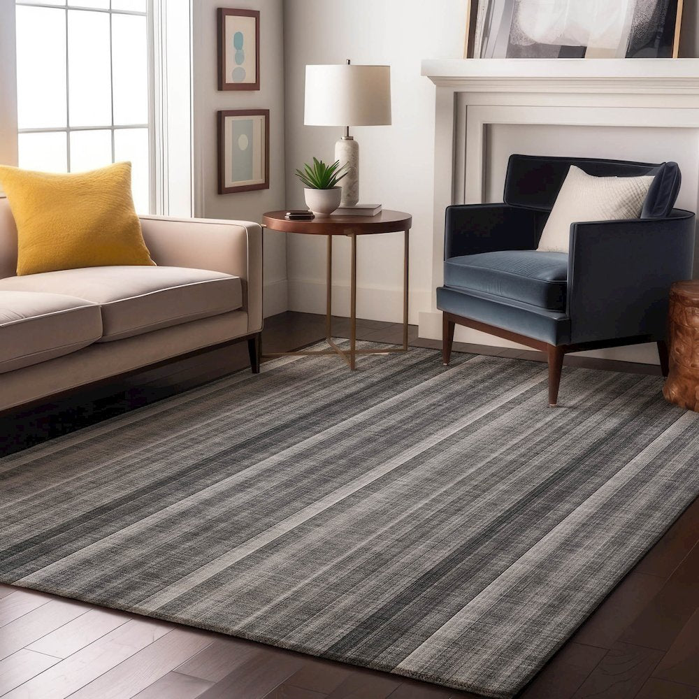Premium Machine Washable Mayfield  Gray 8' x 10' Rug