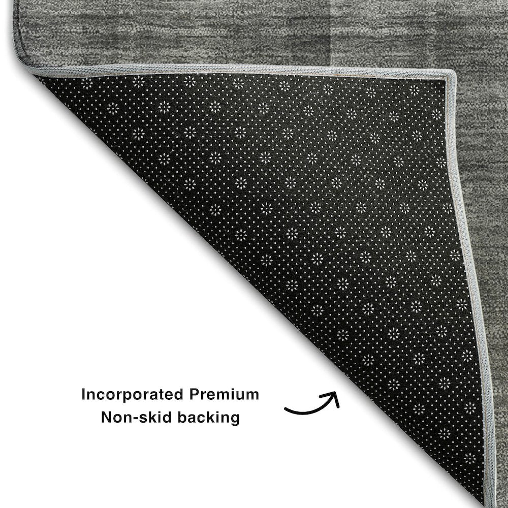 Premium Machine Washable Mayfield  Gray 3' x 5' Rug