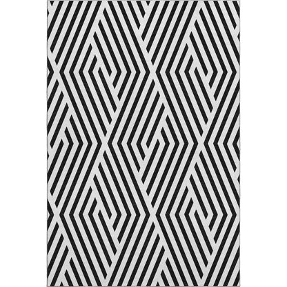 Premium Machine Washable Mayfield  Black 8' x 10' Rug
