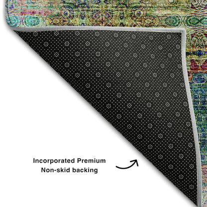 Premium Machine Washable Mayfield  Green 3' x 5' Rug