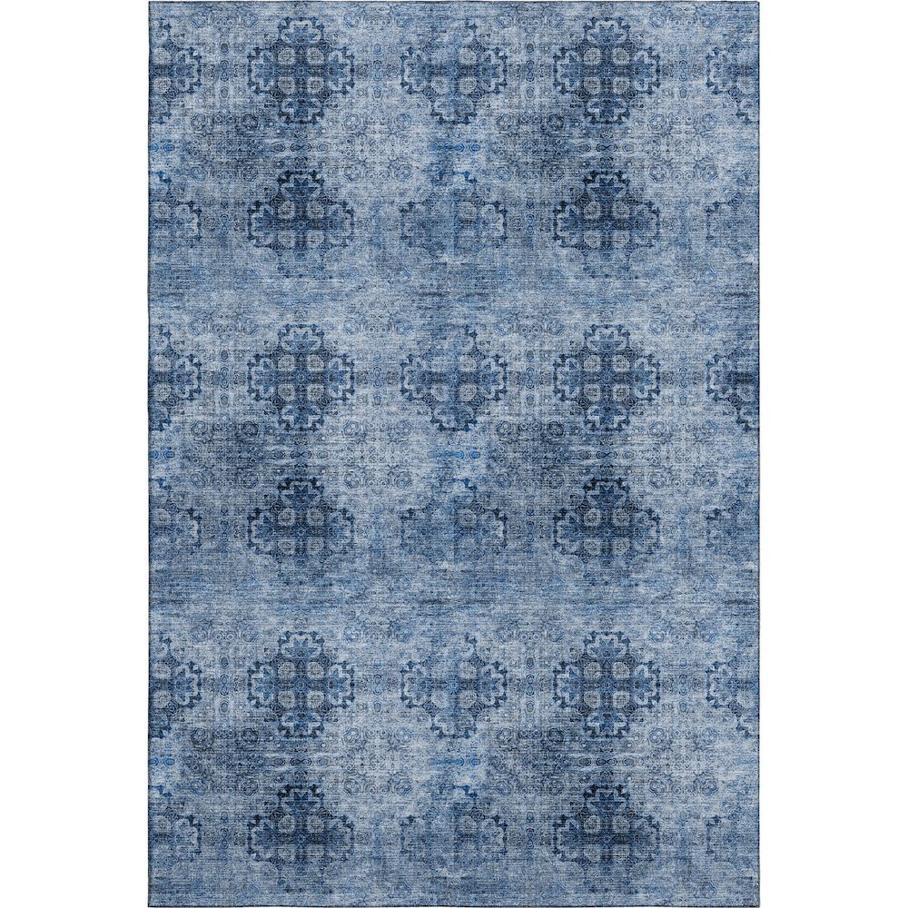 Premium Machine Washable Mayfield  Navy 8' x 10' Rug