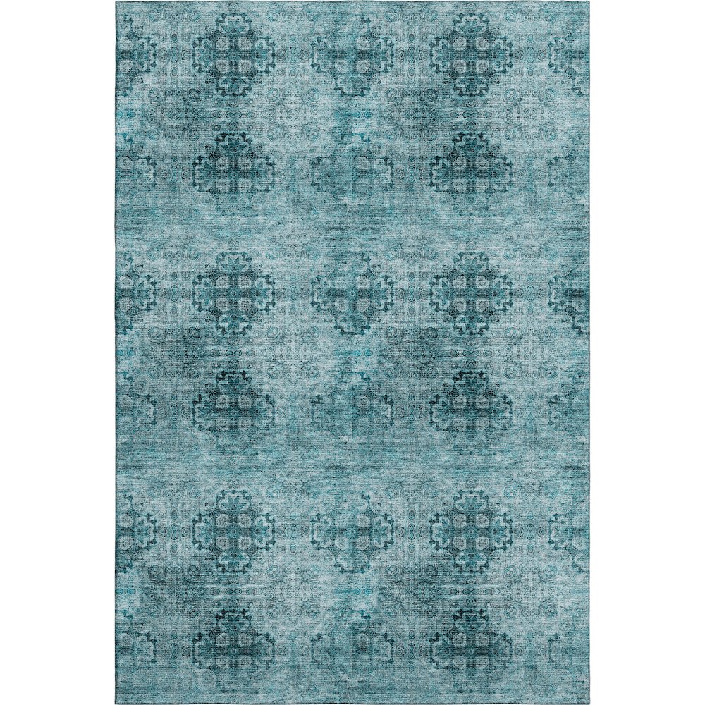 Premium Machine Washable Mayfield  Teal 8' x 10' Rug