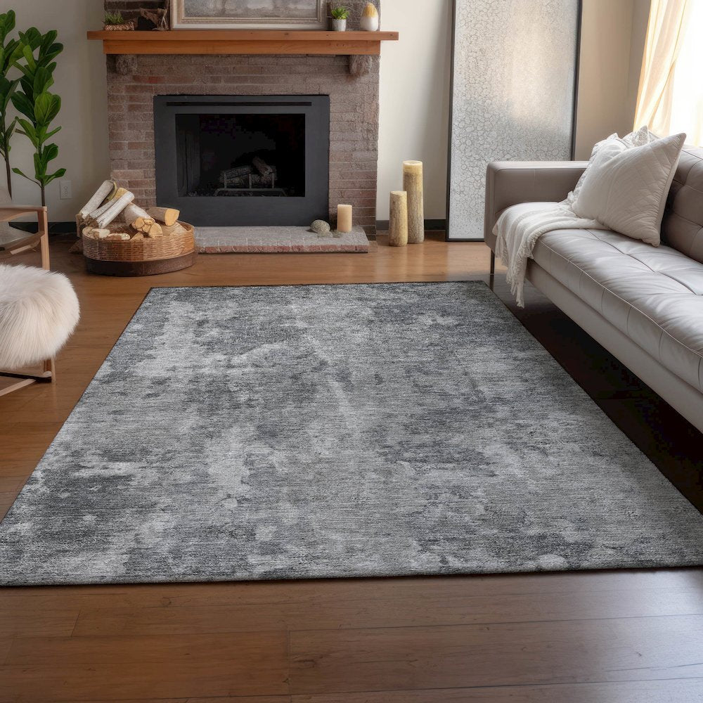 Premium Machine Washable Mayfield  Gray 8' x 10' Rug