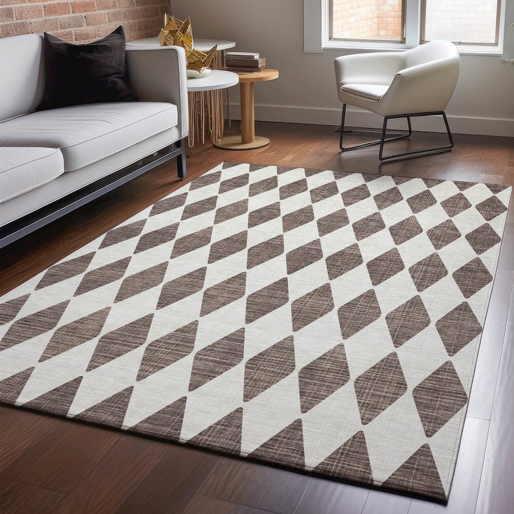 Premium Machine Washable Mayfield  Brown 8' x 10' Rug