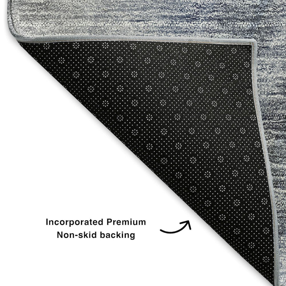 Premium Machine Washable Mayfield  Blue 3' x 5' Rug