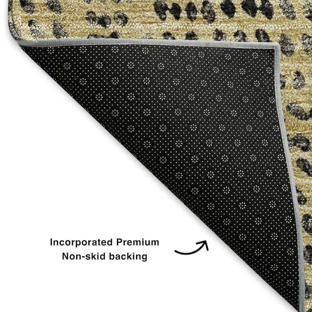 Premium Machine Washable Mayfield  Gold 3' x 5' Rug