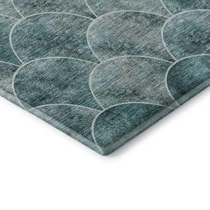 Premium Machine Washable Mayfield  Teal 3' x 5' Rug
