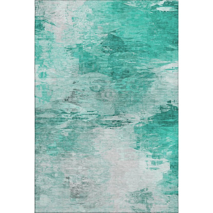 Premium Machine Washable Mayfield  Teal 8' x 10' Rug