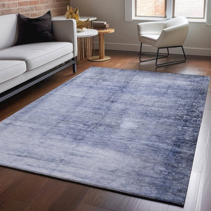 Premium Machine Washable Mayfield  Navy 8' x 10' Rug