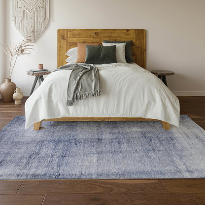 Premium Machine Washable Mayfield  Navy 8' x 10' Rug