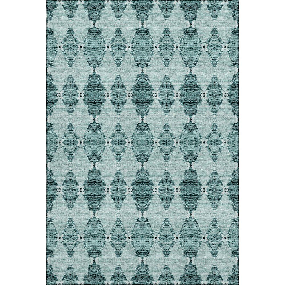 Premium Machine Washable Mayfield  Teal 8' x 10' Rug