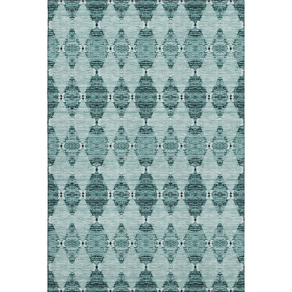 Premium Machine Washable Mayfield  Teal 8' x 10' Rug