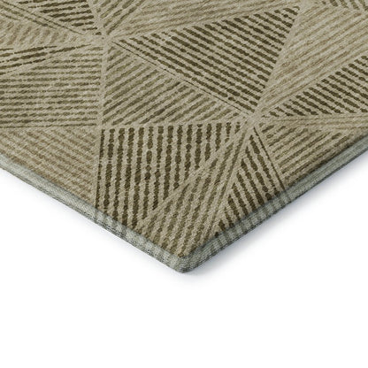 Premium Machine Washable Mayfield  Khaki 3' x 5' Rug