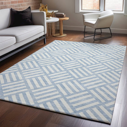 Premium Machine Washable Mayfield  Sky 8' x 10' Rug