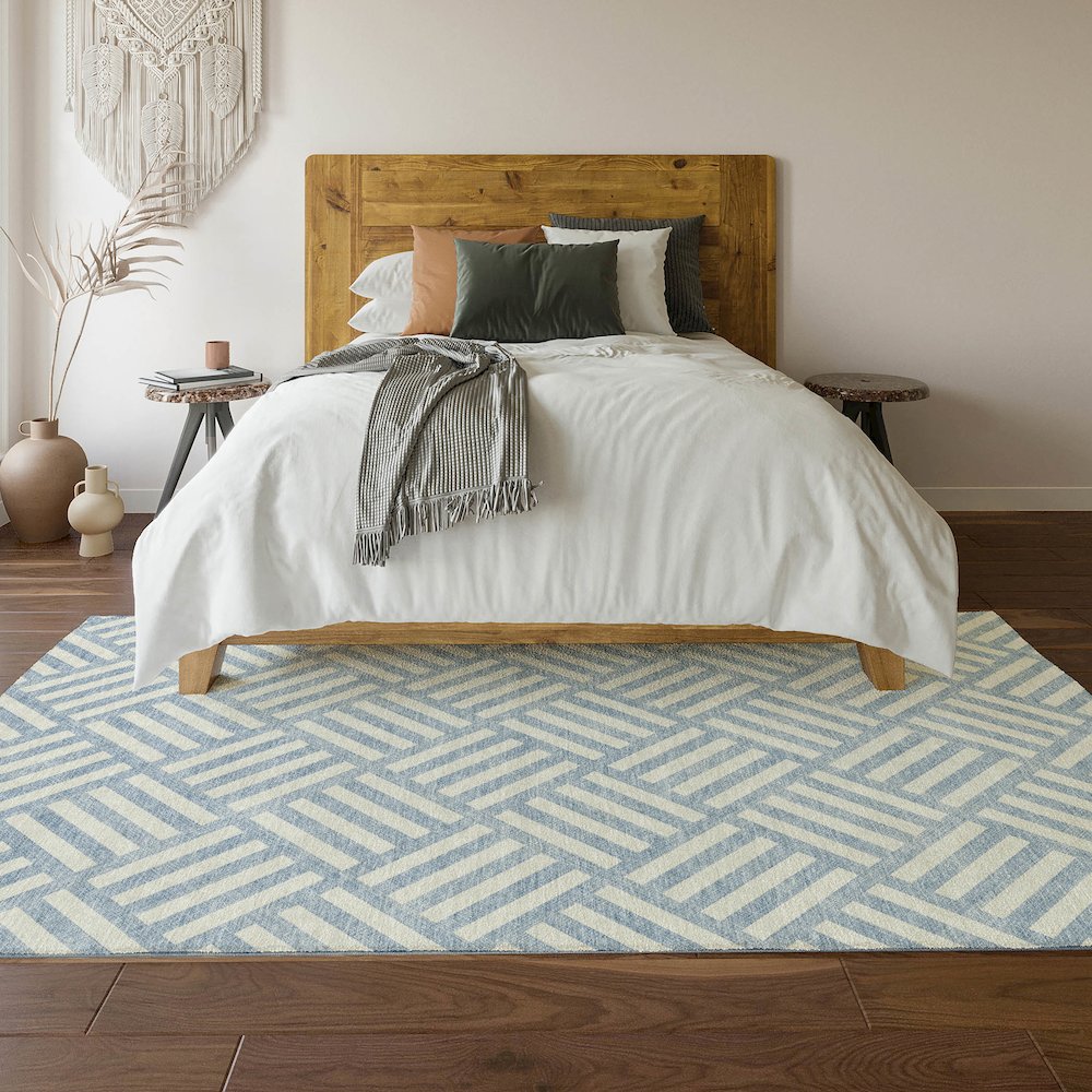 Premium Machine Washable Mayfield  Sky 8' x 10' Rug