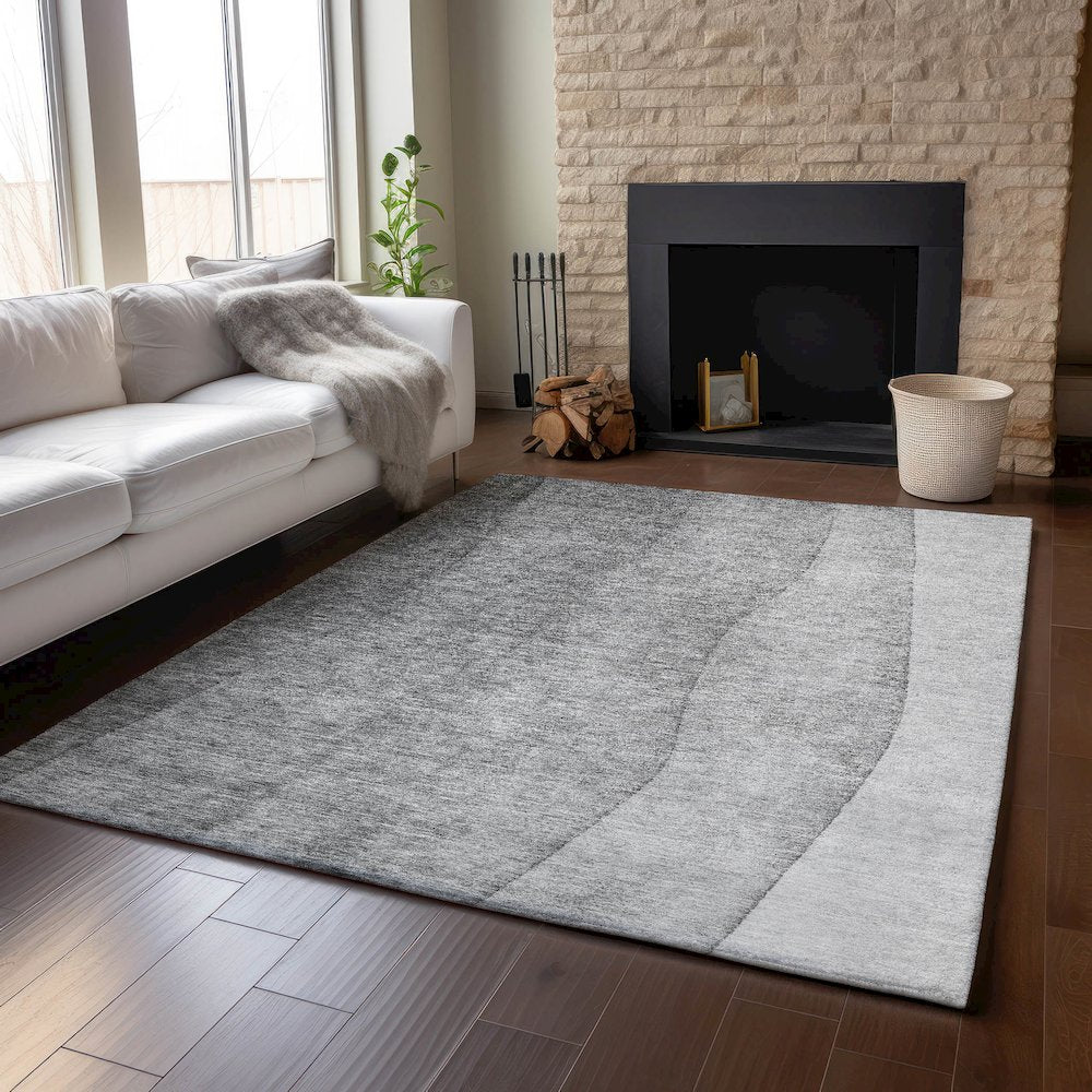 Premium Machine Washable Mayfield  Gray 8' x 10' Rug