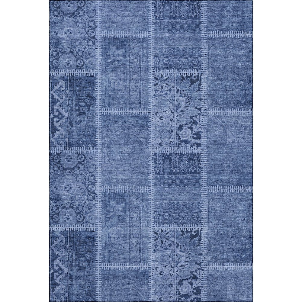 Premium Machine Washable Mayfield  Navy 8' x 10' Rug