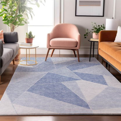Premium Machine Washable Mayfield  Sky 8' x 10' Rug