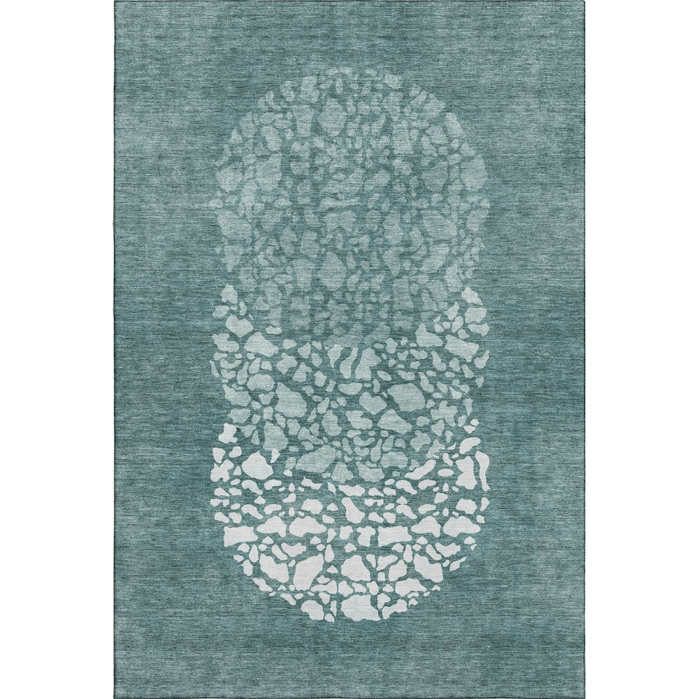 Premium Machine Washable Mayfield  Teal 8' x 10' Rug