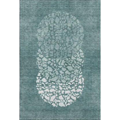 Premium Machine Washable Mayfield  Teal 8' x 10' Rug