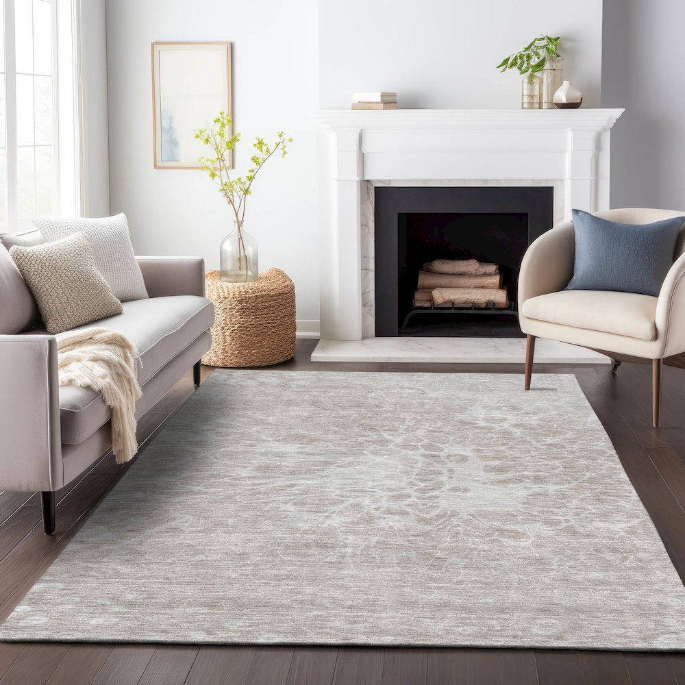 Premium Machine Washable Mayfield AMF653 Taupe 8' x 10' Rug