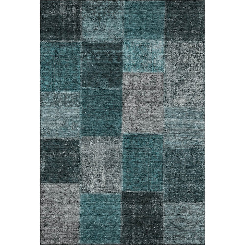Premium Machine Washable Mayfield AMF663 Teal 8' x 10' Rug