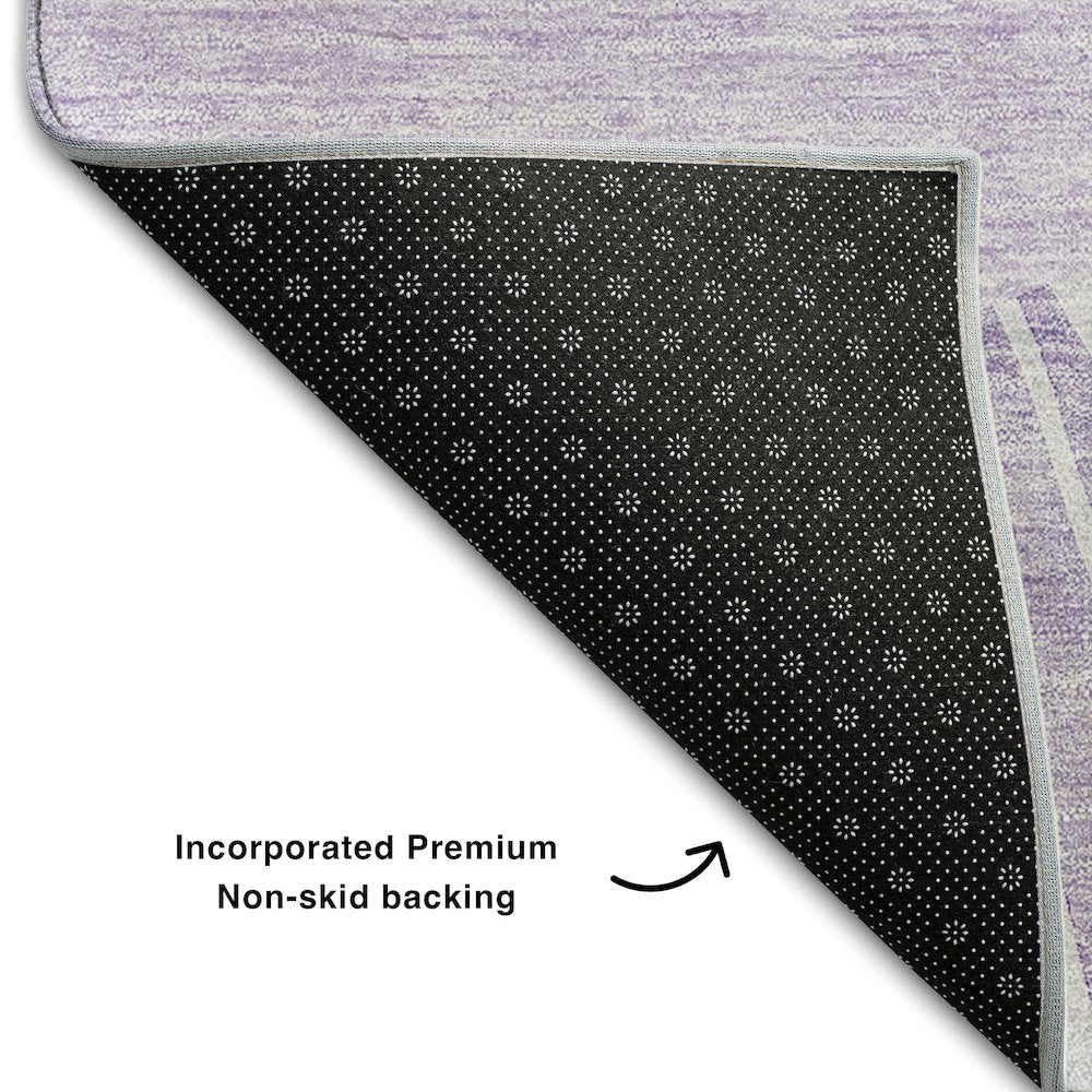 Premium Machine Washable Mayfield AMF668 Lavender 3' x 5' Rug