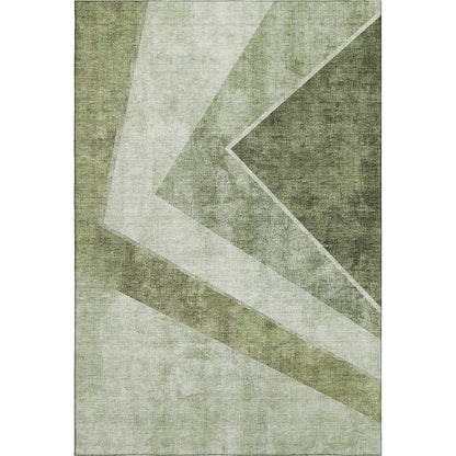 Premium Machine Washable Mayfield AMF671 Olive 8' x 10' Rug