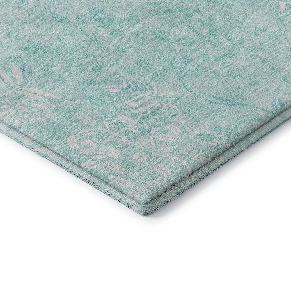 Premium Machine Washable Mayfield AMF673 Teal 3' x 5' Rug