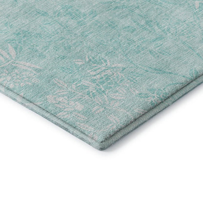 Premium Machine Washable Mayfield AMF673 Teal 3' x 5' Rug