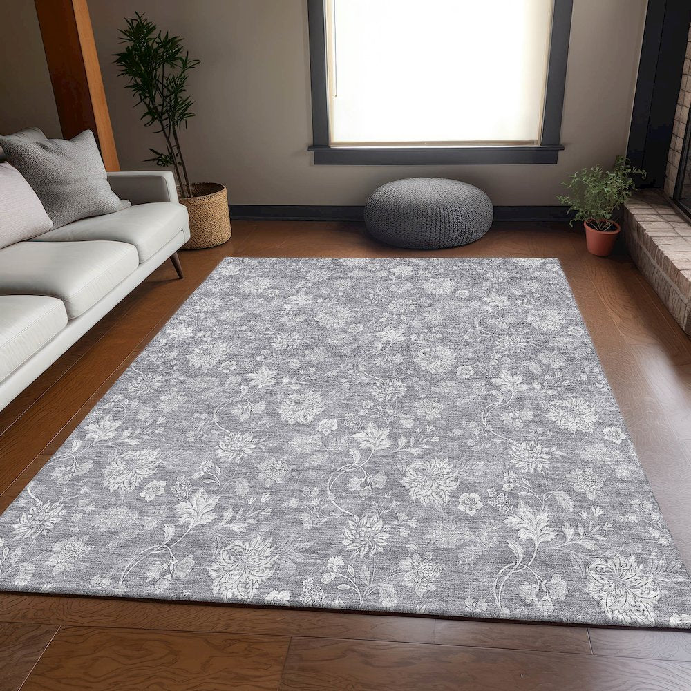 Premium Machine Washable Mayfield AMF681 Gray 8' x 10' Rug