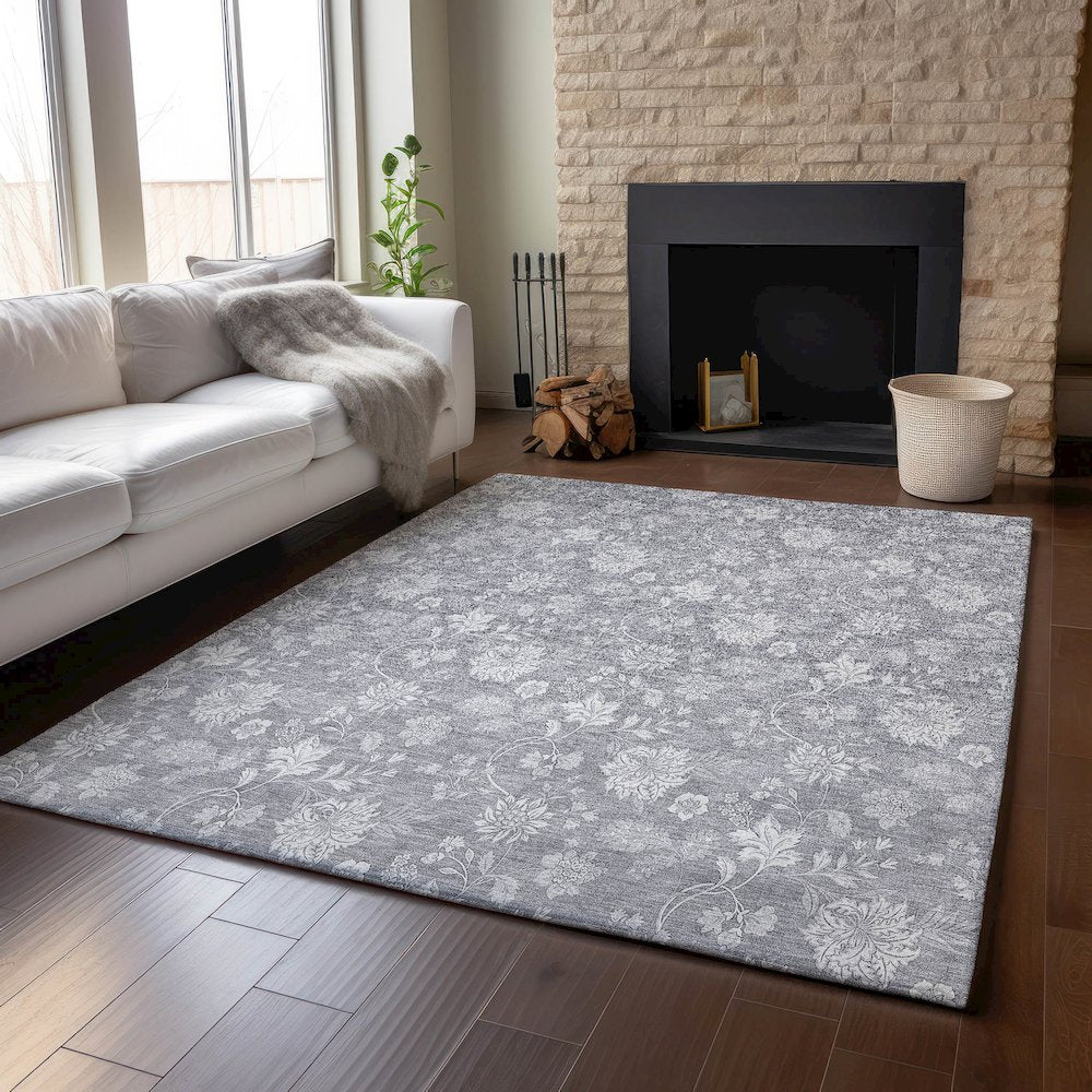 Premium Machine Washable Mayfield AMF681 Gray 8' x 10' Rug