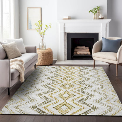 Premium Machine Washable Mayfield AMF684 Taupe 8' x 10' Rug