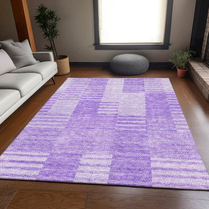 Premium Machine Washable Mayfield AMF686 Lavender 8' x 10' Rug