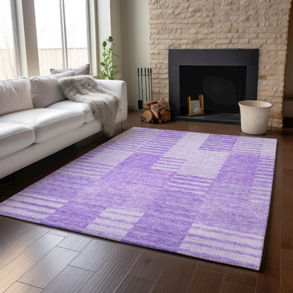 Premium Machine Washable Mayfield AMF686 Lavender 8' x 10' Rug