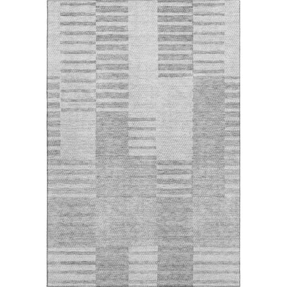 Premium Machine Washable Mayfield AMF686 Silver 8' x 10' Rug