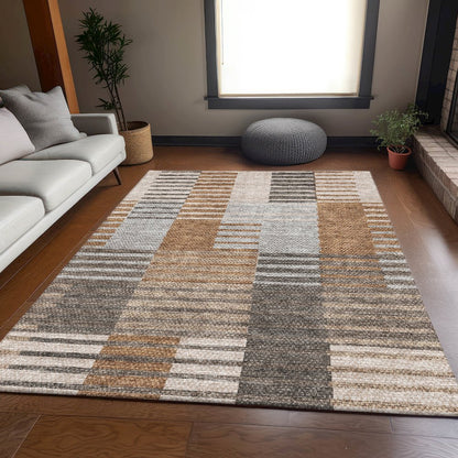 Premium Machine Washable Mayfield AMF687 Paprika 8' x 10' Rug