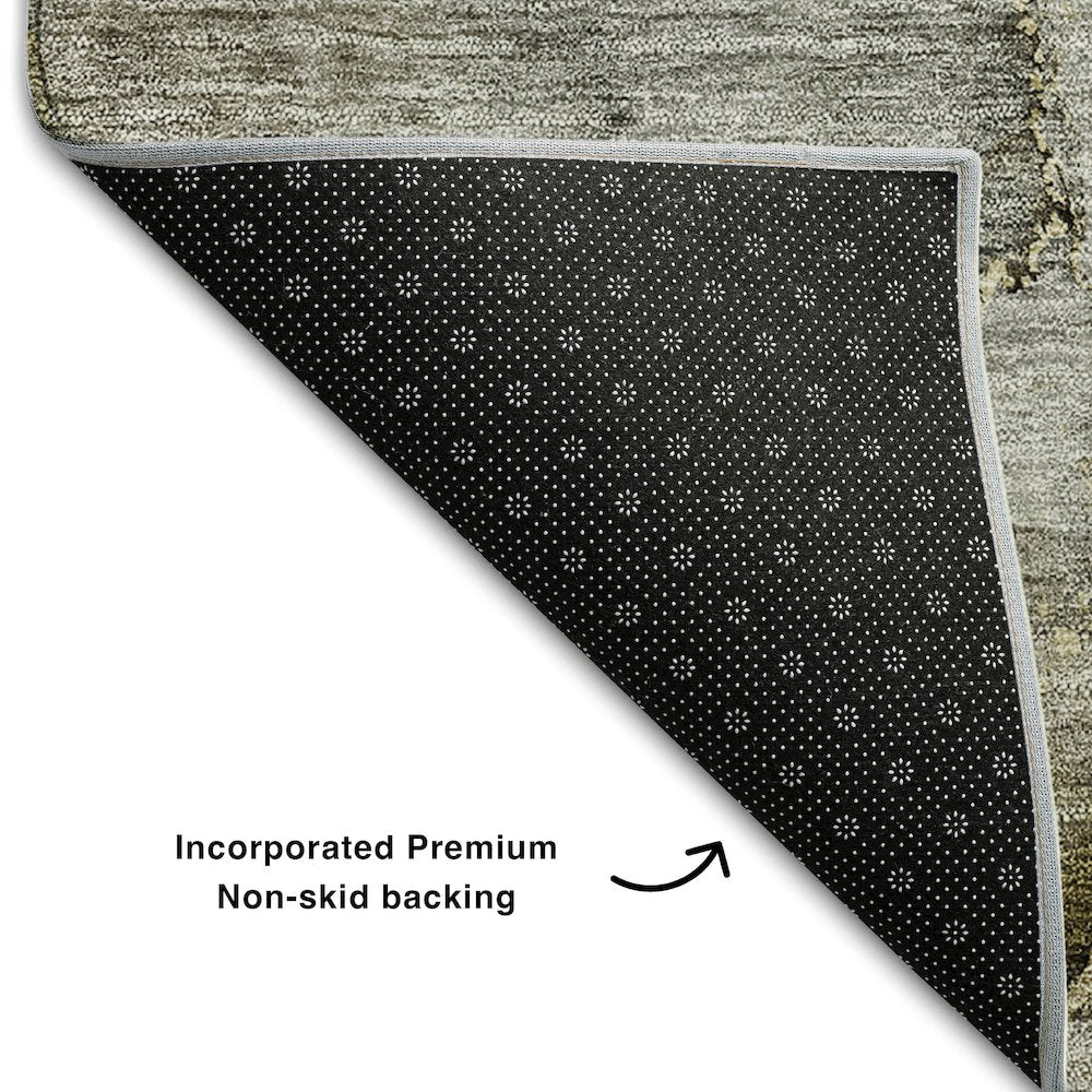Premium Machine Washable Mayfield AMF689 Taupe 3' x 5' Rug