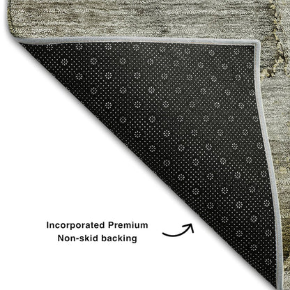 Premium Machine Washable Mayfield AMF689 Taupe 3' x 5' Rug