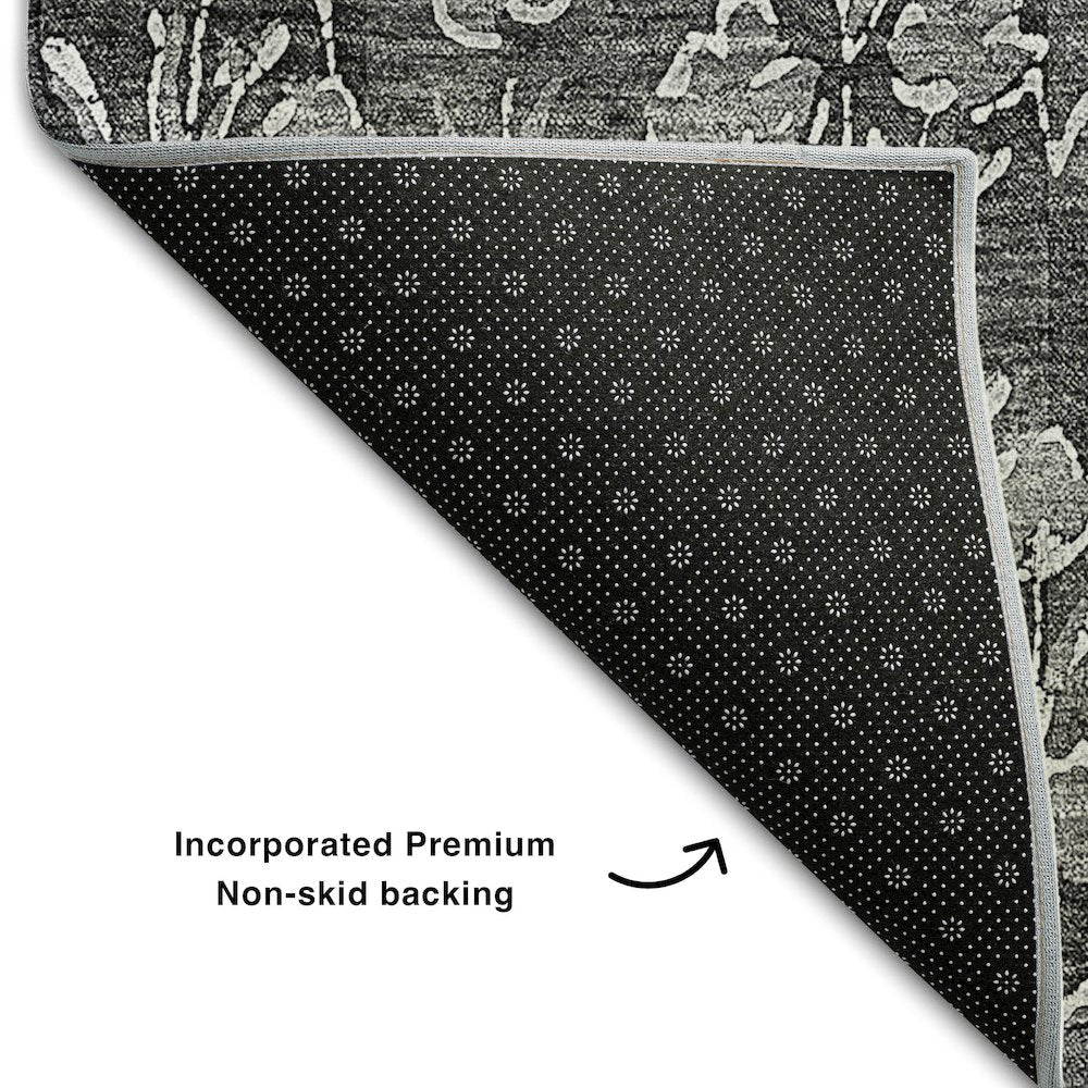 Premium Machine Washable Mayfield AMF692 Gray 3' x 5' Rug
