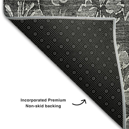 Premium Machine Washable Mayfield AMF692 Gray 3' x 5' Rug