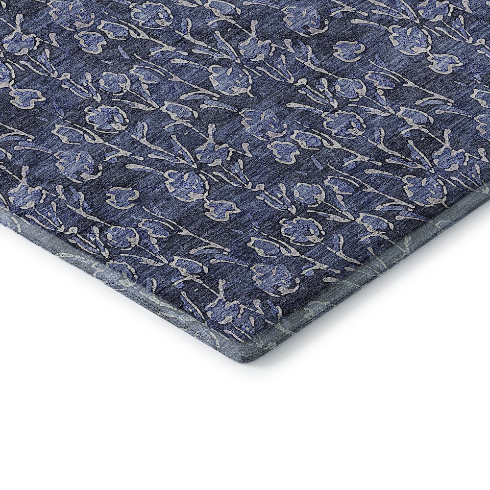 Premium Machine Washable Mayfield AMF692 Navy 3' x 5' Rug