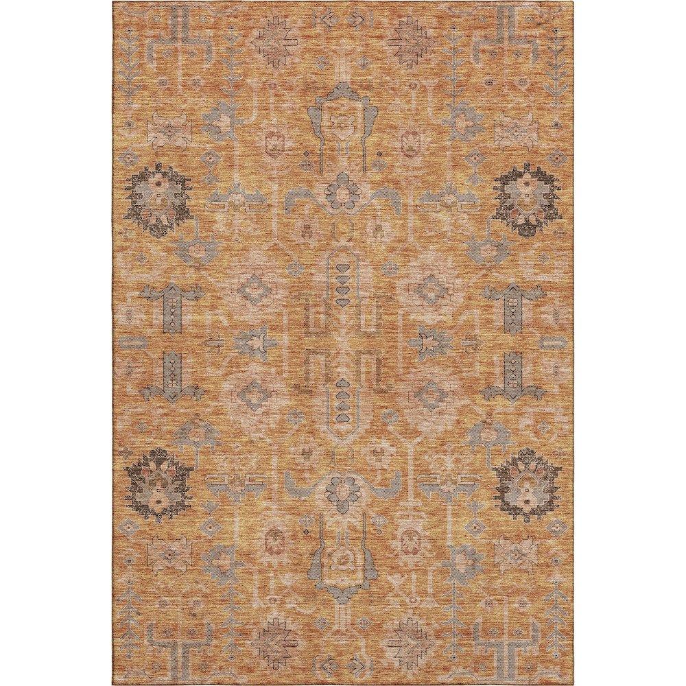 Premium Machine Washable Mayfield AMF697 Terracotta 8' x 10' Rug