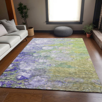 Premium Machine Washable Mayfield AMF698 Aloe 8' x 10' Rug