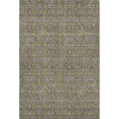 Premium Machine Washable Mayfield AMF702 Olive 8' x 10' Rug